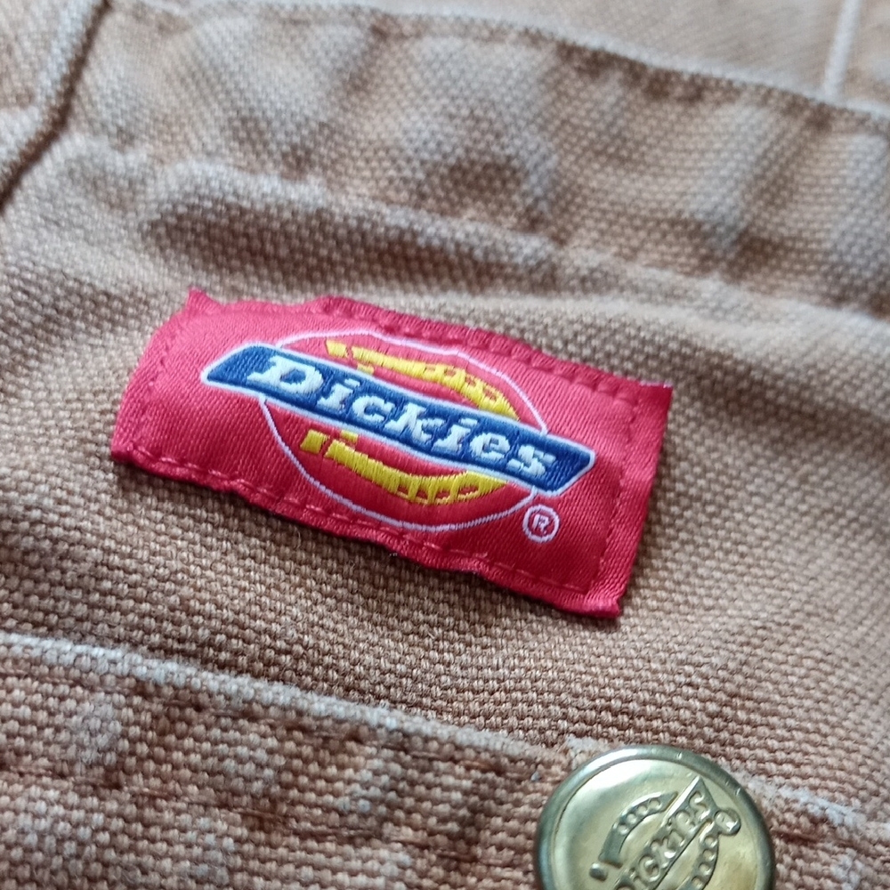 Dickies Brown Denim Overalls WORKWEAR UNISEX WIDE W216490 - Picture 2 of 15